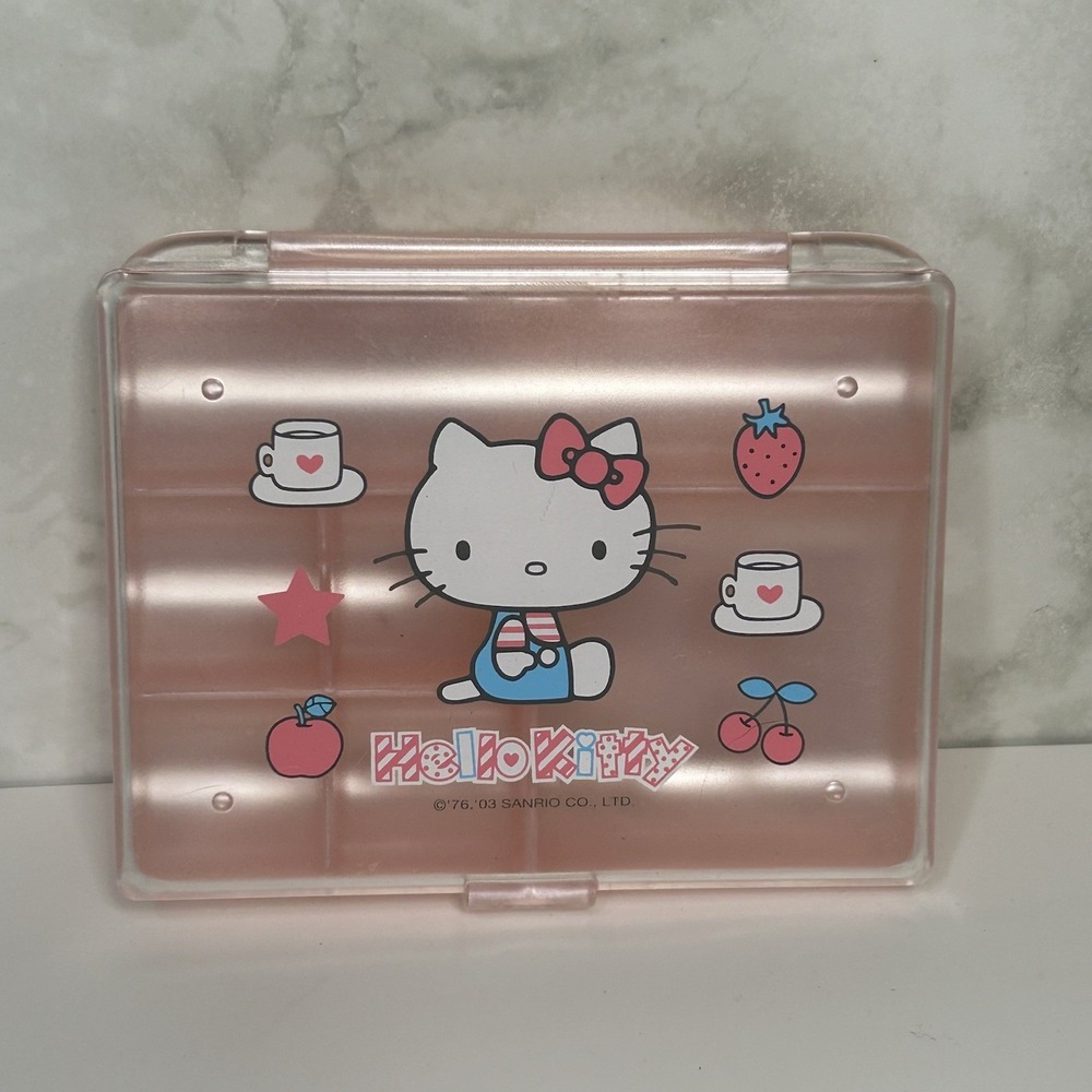 Sanrio Hello Kitty Vivitix Accessory Box Jewelry Storage‎ Case Vintage 2003 5"